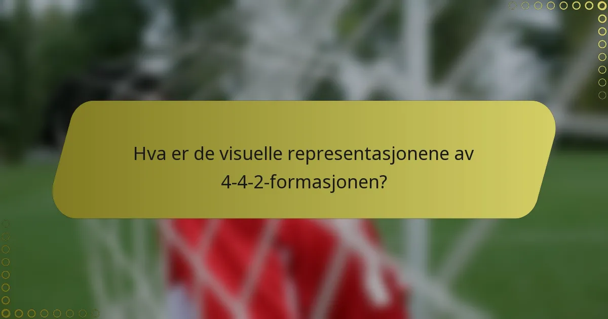 Hva er de visuelle representasjonene av 4-4-2-formasjonen?